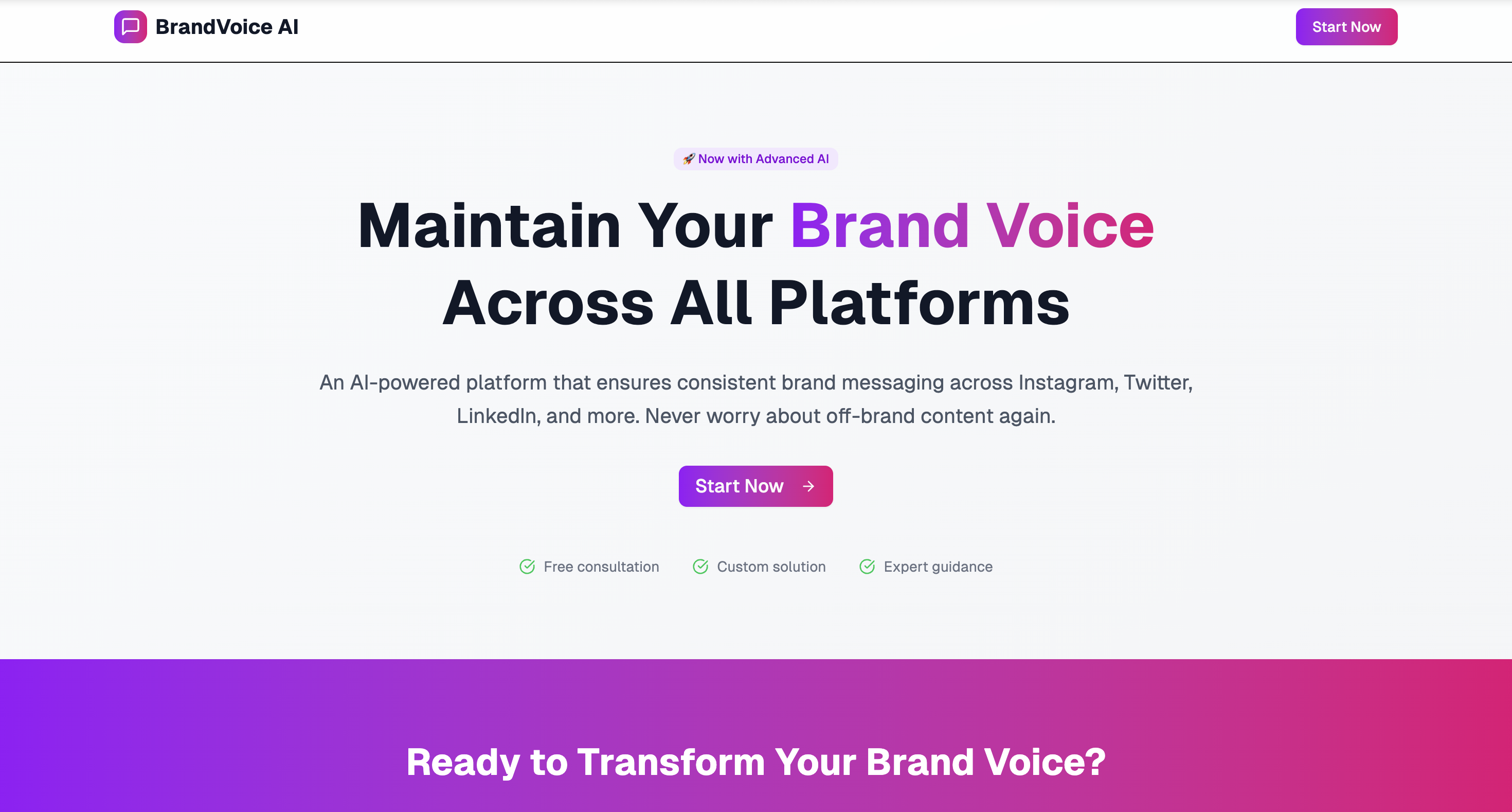 Preview of BrandVoice AI Workflow